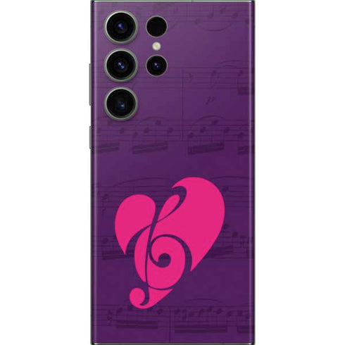Purple Musical Notes Galaxy Skins