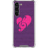 Purple Musical Notes Galaxy S24 FE Clear Case
