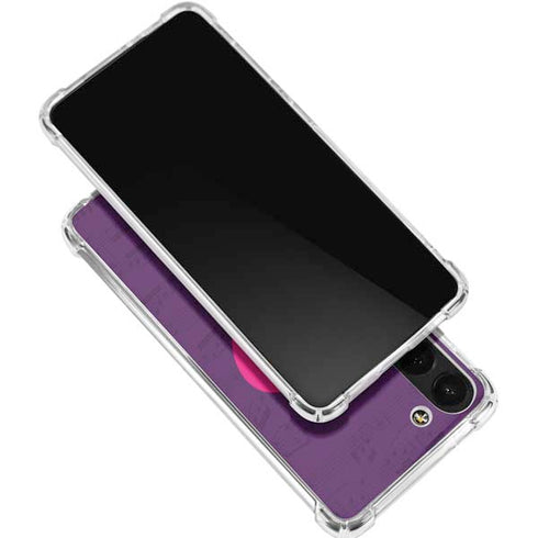 Purple Musical Notes Galaxy S24 FE Clear Case