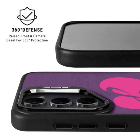 Purple Musical Notes Galaxy S25 Kickstand Case