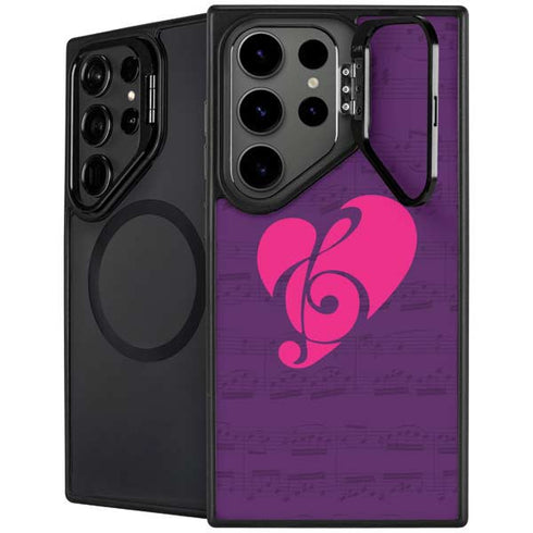 Purple Musical Notes Galaxy S25 Ultra Kickstand Case