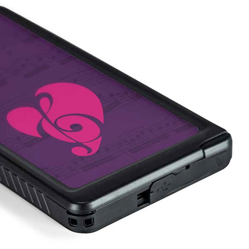Purple Musical Notes Galaxy S24 Ultra Waterproof Case