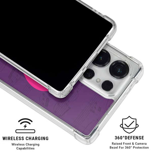 Purple Musical Notes Galaxy S25 Ultra Clear Case