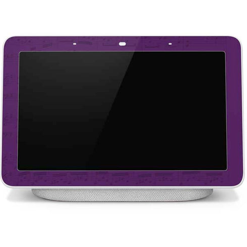 Purple Musical Notes Google Home Hub Skin