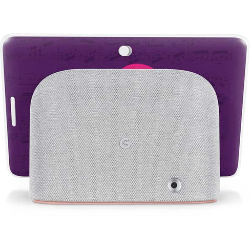 Purple Musical Notes Google Home Hub Skin