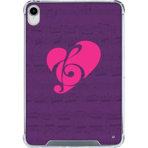 Purple Musical Notes iPad 11th Gen (2025) Clear Case