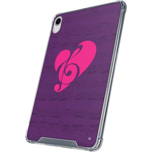 Purple Musical Notes iPad 11th Gen (2025) Clear Case