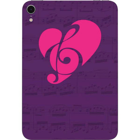 Purple Musical Notes Apple iPad Mini Skin