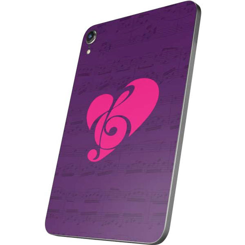 Purple Musical Notes Apple iPad Mini Skin
