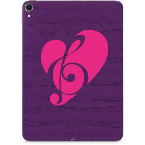 Purple Musical Notes Apple iPad Pro Skin