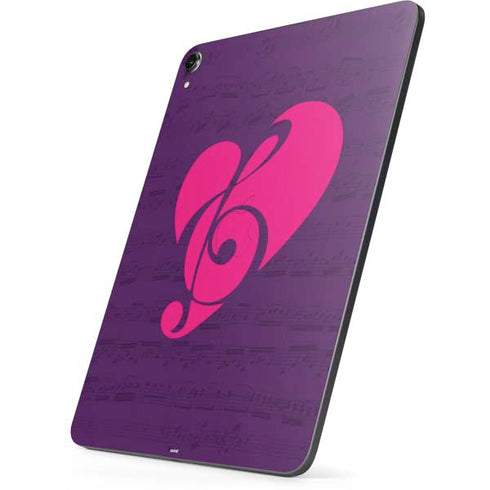 Purple Musical Notes Apple iPad Pro Skin