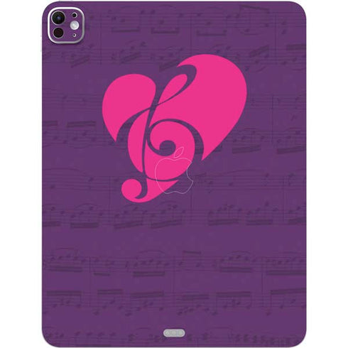 Purple Musical Notes iPad Pro 13in M4 (2024) Skin