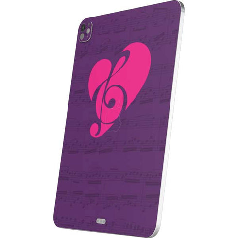 Purple Musical Notes iPad Pro 13in M4 (2024) Skin