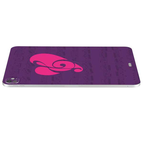 Purple Musical Notes iPad Pro 13in M4 (2024) Skin