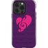 Purple Musical Notes iPhone 15 Pro Impact Case