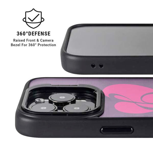 Purple Musical Notes iPhone 15 Pro Kickstand Case