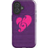 Purple Musical Notes iPhone 16 Impact Case
