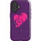 Purple Musical Notes iPhone 16 Magsafe Impact Case