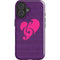 Purple Musical Notes iPhone 16 Plus Impact Case