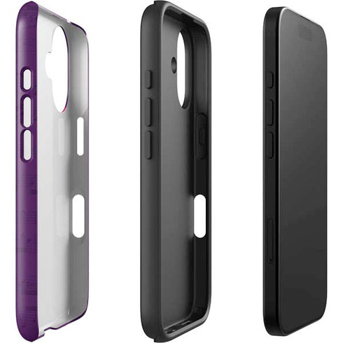 Purple Musical Notes iPhone 16 Plus Impact Case