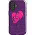 Purple Musical Notes iPhone 16 Plus Magsafe Impact Case