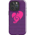 Purple Musical Notes iPhone 16 Pro Impact Case