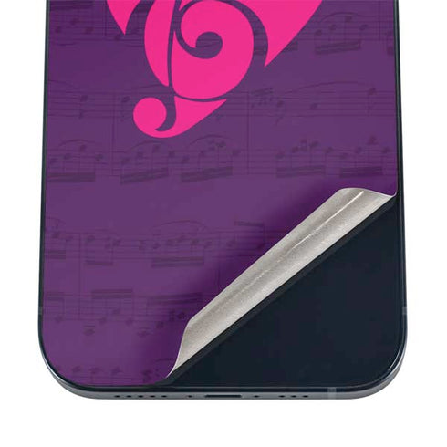 Purple Musical Notes iPhone 16 Skin