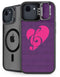 Purple Musical Notes iPhone 16e Kickstand Case