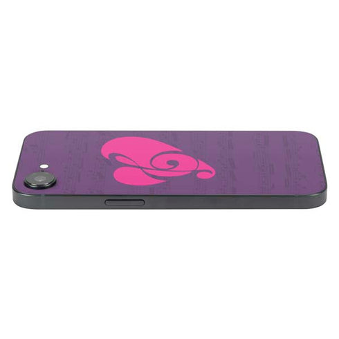 Purple Musical Notes iPhone 16e Skin