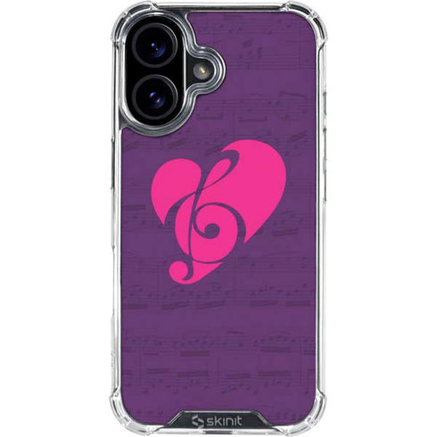 Purple Musical Notes iPhone 17 Clear Case