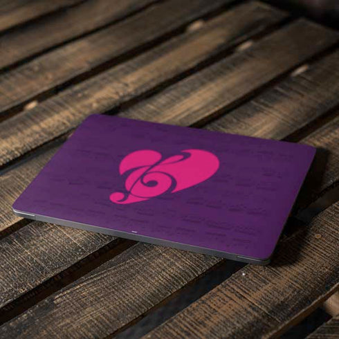Purple Musical Notes Apple MacBook Air Skin