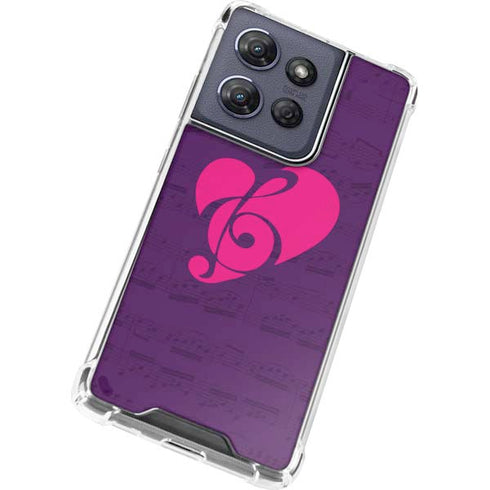 Purple Musical Notes Moto G 5G (2025) Clear Case