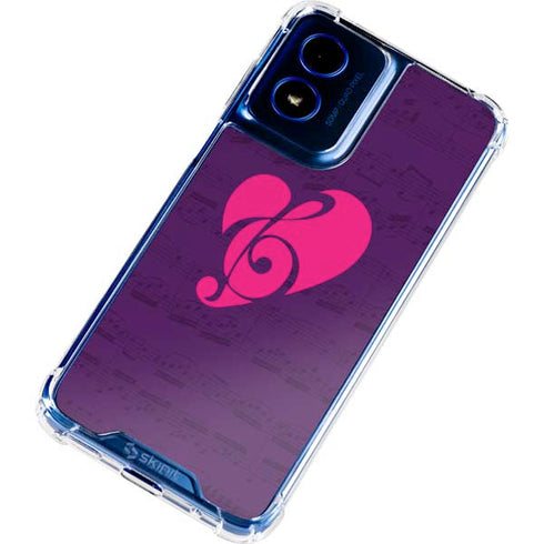 Purple Musical Notes Moto G 5G (2024) Clear Case