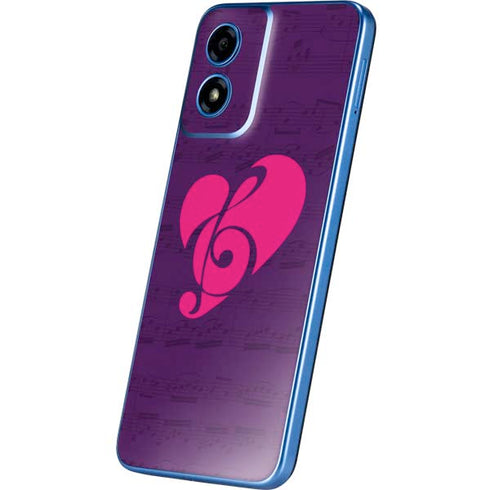 Purple Musical Notes Moto G Play 4G (2024) Skin