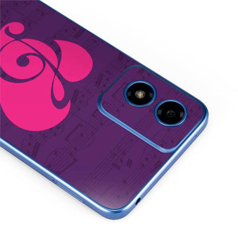 Purple Musical Notes Moto G Play 4G (2024) Skin