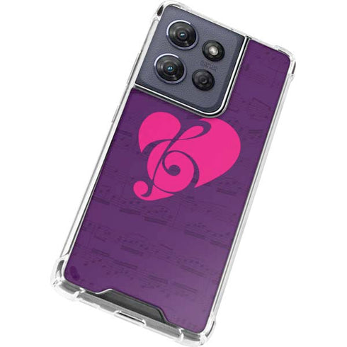 Purple Musical Notes Moto G Play 5G (2025) Clear Case
