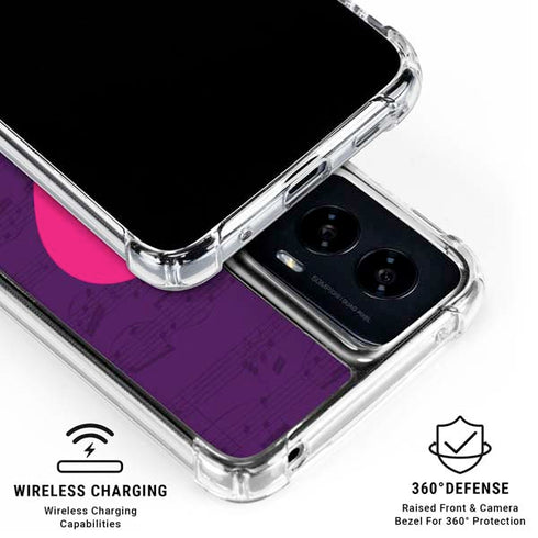 Purple Musical Notes Moto G Power 5G (2024) Clear Case