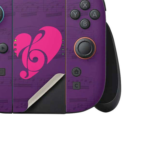 Purple Musical Notes Nintendo Switch 2 (2025) Joy-Con Controller Skin
