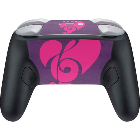 Purple Musical Notes Nintendo Switch 2 (2025) Pro Controller Skin