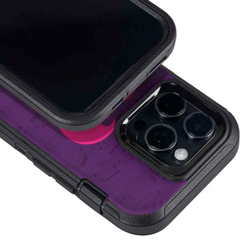 Purple Musical Notes Otterbox Defender iPhone Skin
