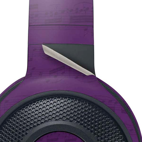 Purple Musical Notes Razer Kraken X Skin