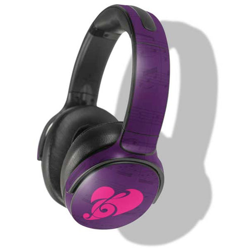 Purple Musical Notes Skullcandy Venue Skin