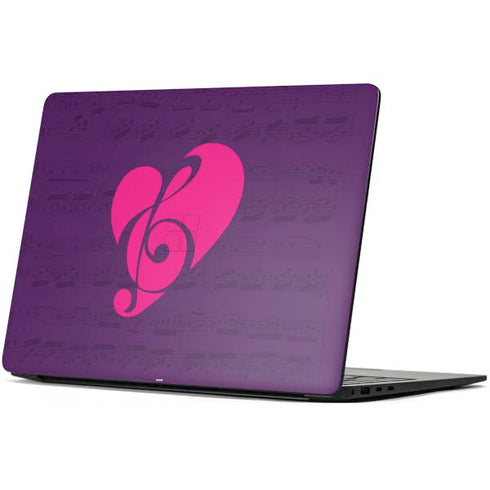 Purple Musical Notes Surface Laptop 7 15in Skin