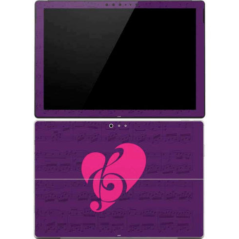 Purple Musical Notes Surface Pro 4 Skin