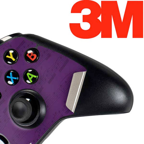Purple Musical Notes Xbox One Controller Skin