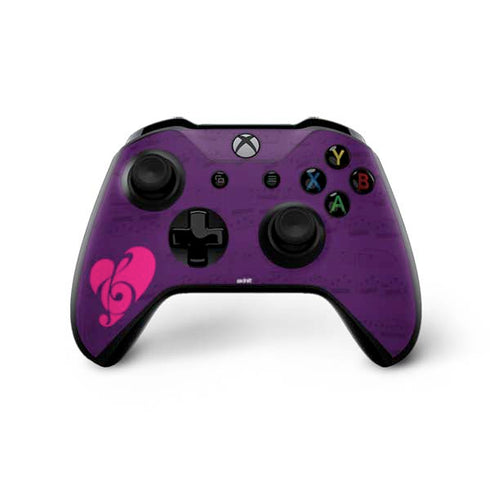 Purple Musical Notes Xbox One X Controller Skin