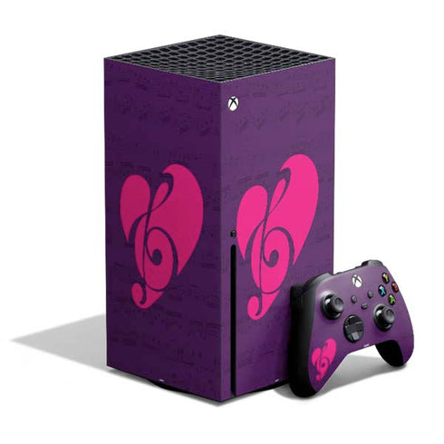 Purple Musical Notes Xbox Series X Skins