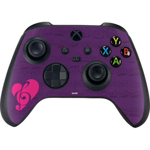 Purple Musical Notes Xbox Series X Controller Skin