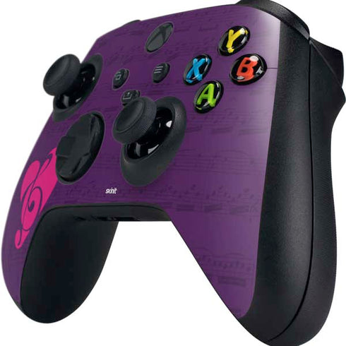 Purple Musical Notes Xbox Series X Controller Skin