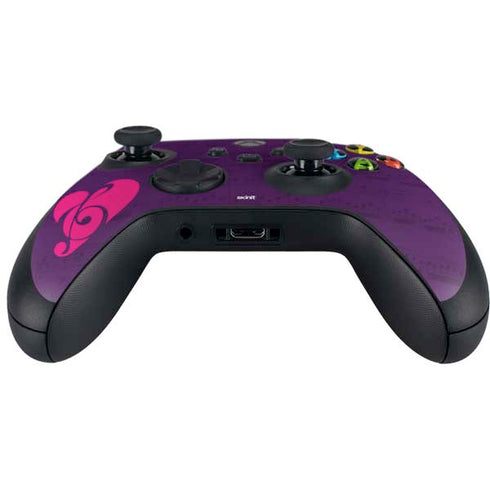 Purple Musical Notes Xbox Series X Controller Skin